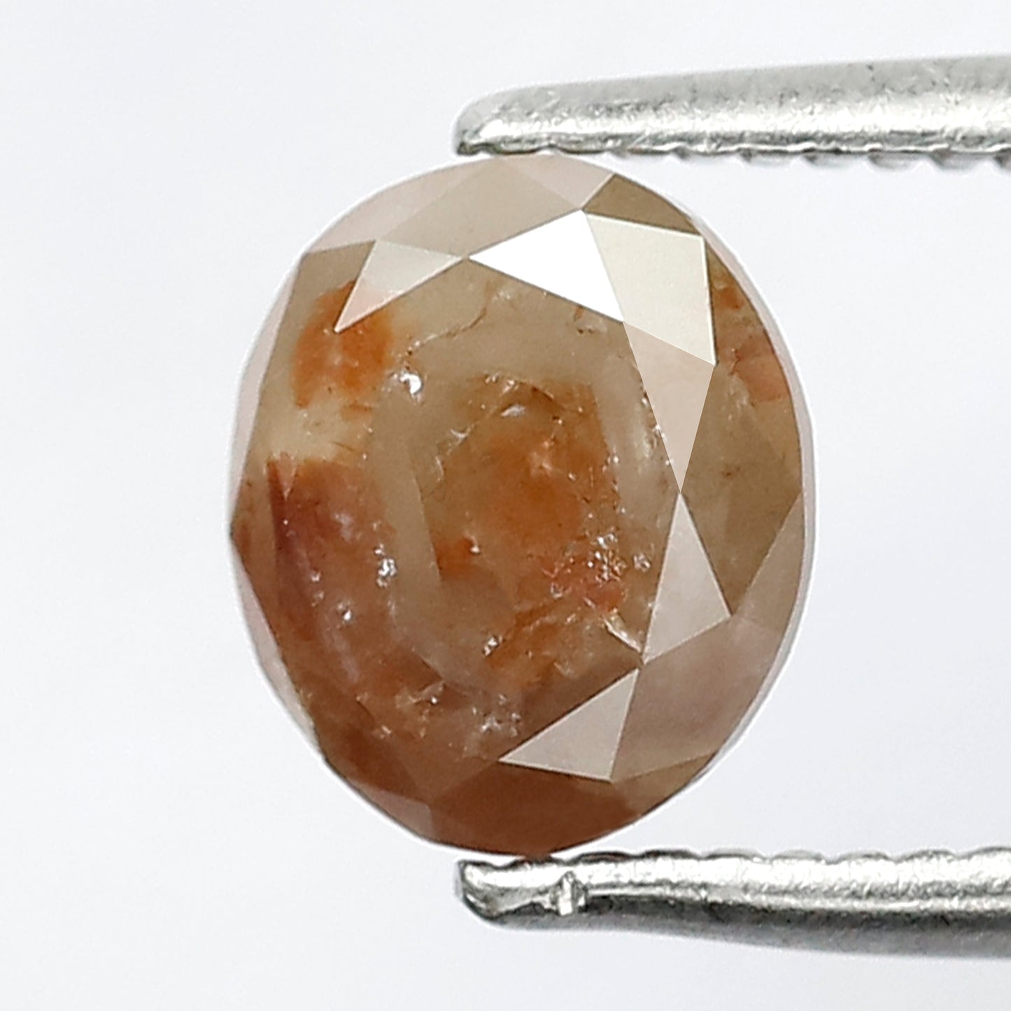 1.25 CT Oval Shape Loose Diamond, 6.90 MM Natural Grayish Red Rustic Diamond For Engagement Ring