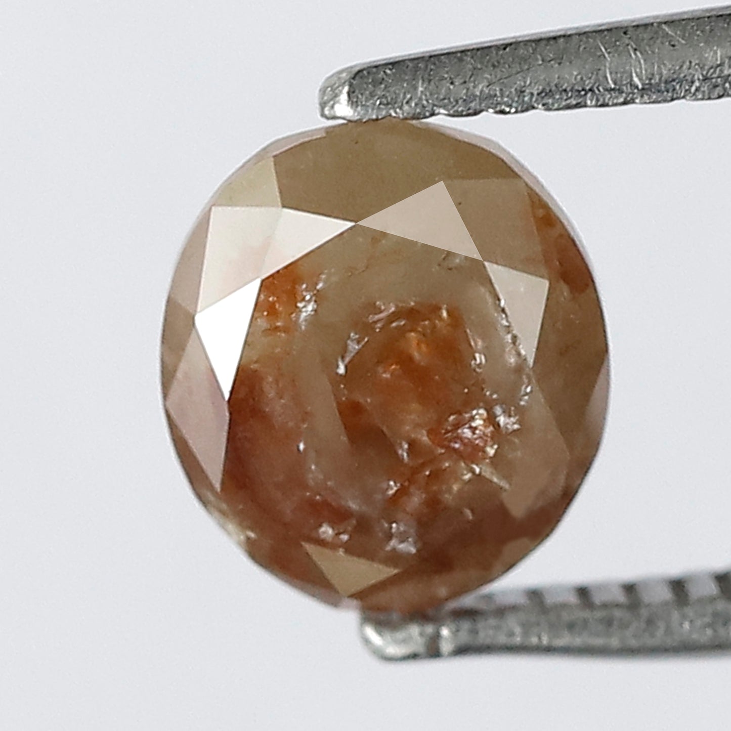 1.25 CT Oval Shape Loose Diamond, 6.90 MM Natural Grayish Red Rustic Diamond For Engagement Ring