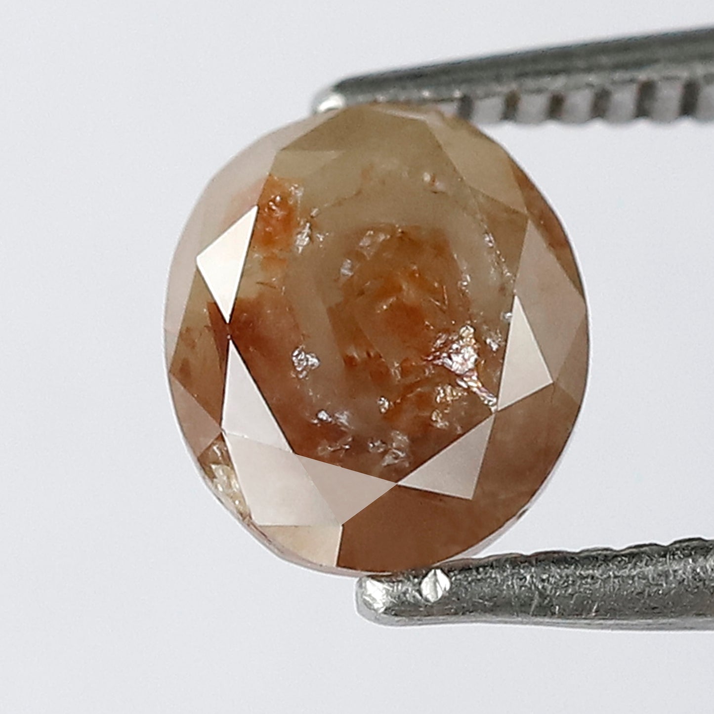 1.25 CT Oval Shape Loose Diamond, 6.90 MM Natural Grayish Red Rustic Diamond For Engagement Ring