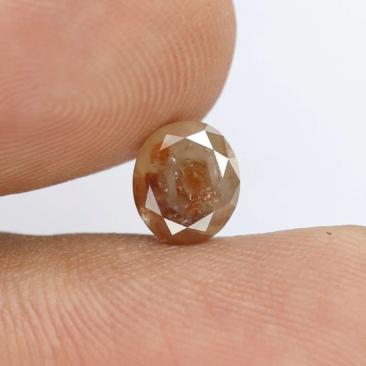 1.25 CT Oval Shape Loose Diamond, 6.90 MM Natural Grayish Red Rustic Diamond For Engagement Ring
