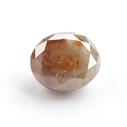 1.25 CT Oval Shape Loose Diamond, 6.90 MM Natural Grayish Red Rustic Diamond For Engagement Ring