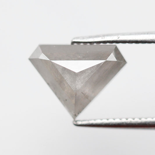 Geometric Cut 1.88 Ct Salt and Pepper Diamond, Natural Grayish Diamond, Loose Stone for Custom Wedding Band
