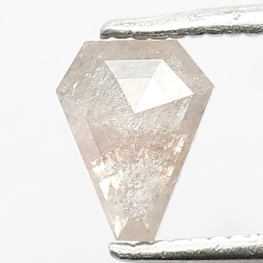 0.72 CT Unique Geometric Shape Diamond 6.9 MM Loose Natural Grey Red Color Diamond Rustic Salt and Pepper Diamond Wedding Ring