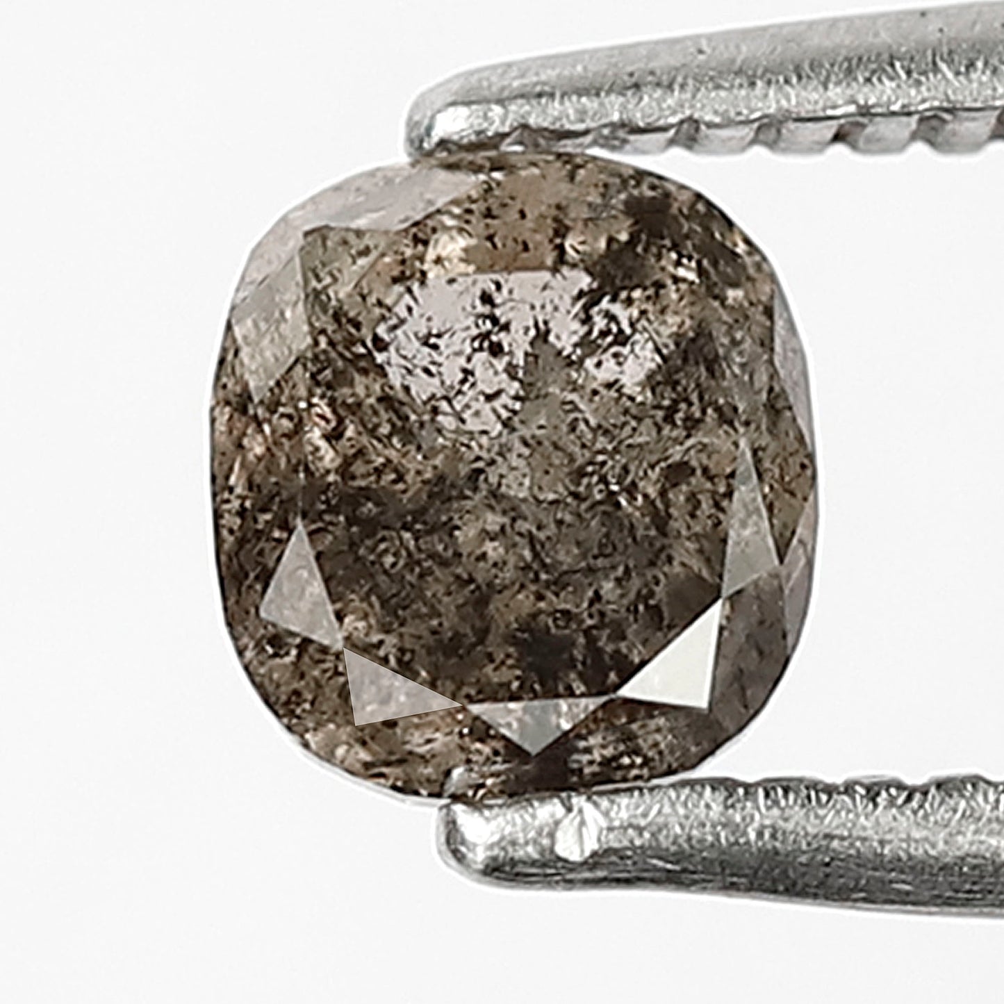 0.68 Ct Oval Shape Salt and Pepper Diamond, Natural Gray Black Ethical Loose Diamond