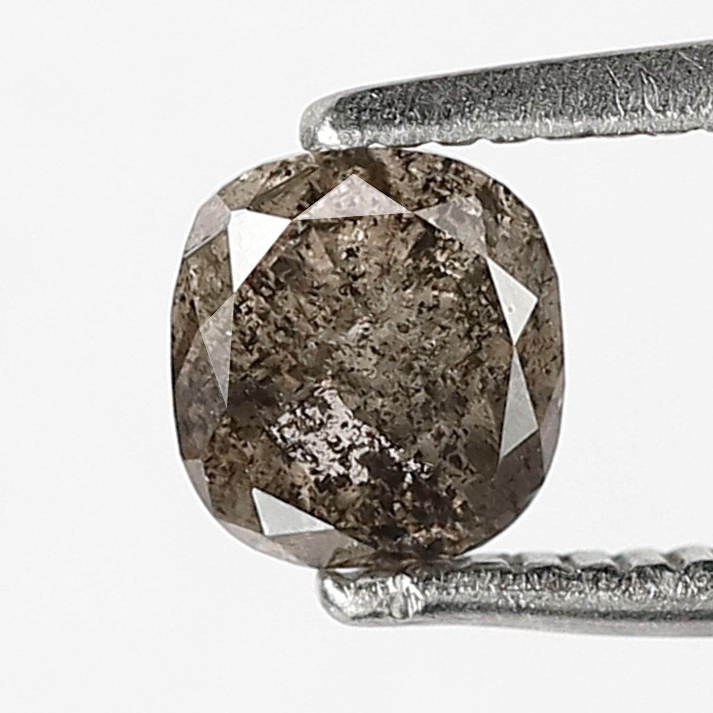 0.68 Ct Oval Shape Salt and Pepper Diamond, Natural Gray Black Ethical Loose Diamond