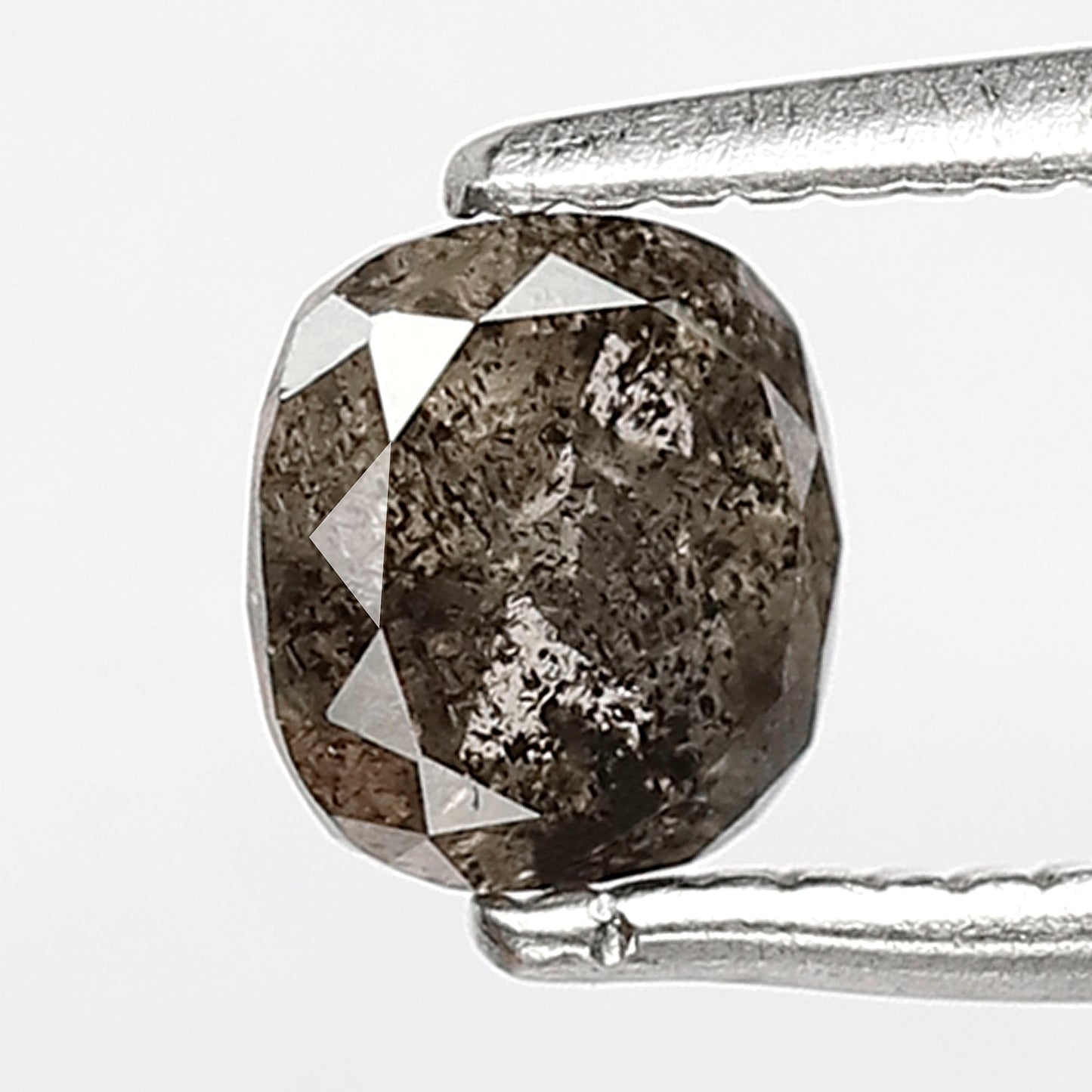 0.68 Ct Oval Shape Salt and Pepper Diamond, Natural Gray Black Ethical Loose Diamond