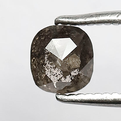 0.68 Ct Oval Shape Salt and Pepper Diamond, Natural Gray Black Ethical Loose Diamond