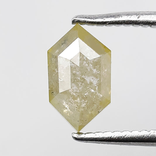 0.87 Ct Hexagon Translucent Diamond | 7.60 mm Natural Conflict Free Loose Diamond for Pendant & Ring