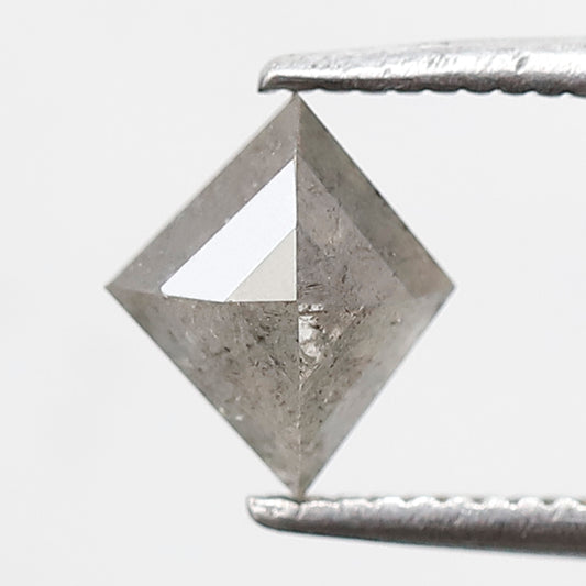 0.84 Ct Kite Shape Salt and Pepper Diamond, Gray Black Natural Loose Diamond, 6.40 mm Earth Mined Stone for Anniversary Ring