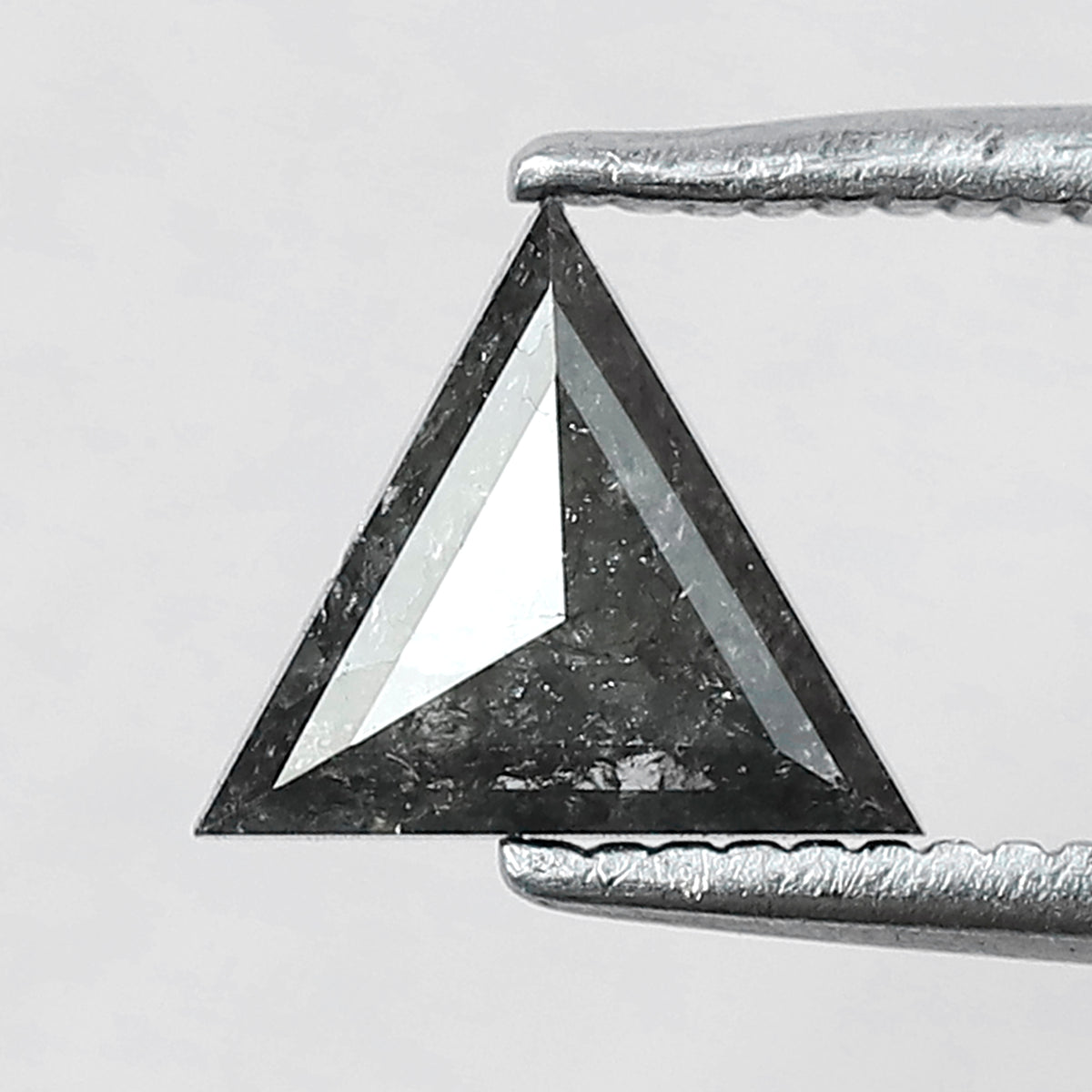 0.54 Carat Natural Salt and Pepper Diamond Lot | 6.20 mm Triangle Cut Gray Black Loose Diamond for Custom Jewelry Making