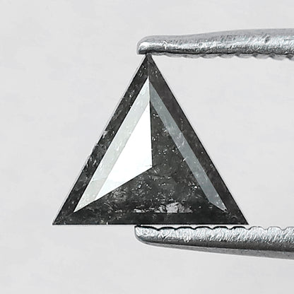 0.54 Carat Natural Salt and Pepper Diamond Lot | 6.20 mm Triangle Cut Gray Black Loose Diamond for Custom Jewelry Making