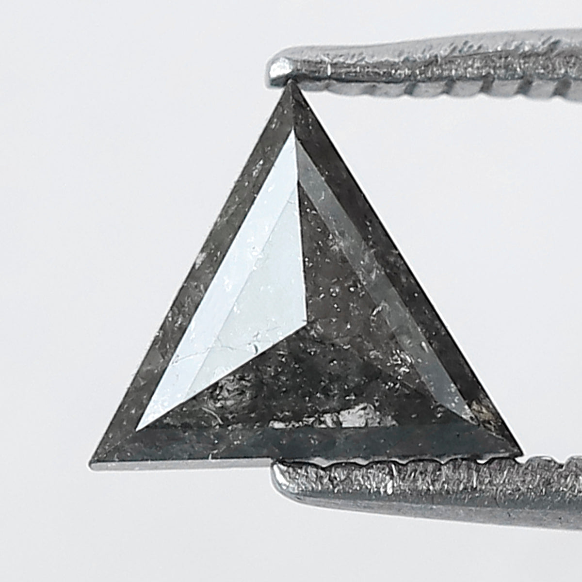 0.54 Carat Natural Salt and Pepper Diamond Lot | 6.20 mm Triangle Cut Gray Black Loose Diamond for Custom Jewelry Making