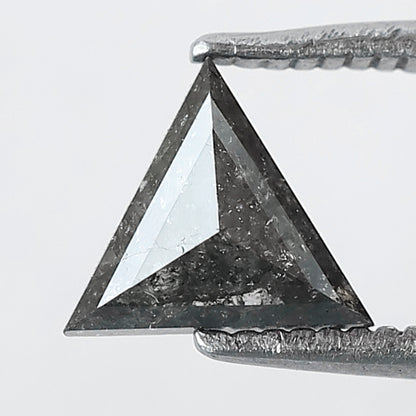 0.54 Carat Natural Salt and Pepper Diamond Lot | 6.20 mm Triangle Cut Gray Black Loose Diamond for Custom Jewelry Making
