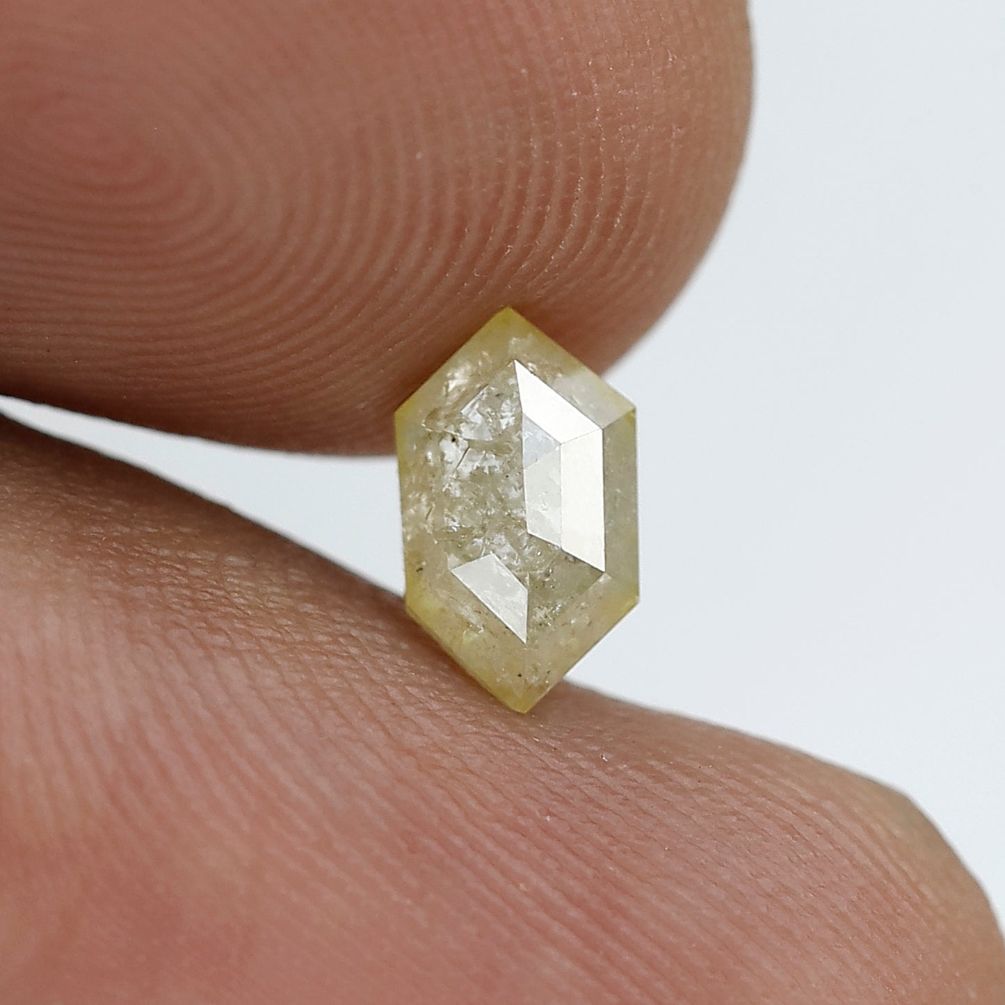 0.87 Ct Hexagon Translucent Diamond | 7.60 mm Natural Conflict Free Loose Diamond for Pendant & Ring