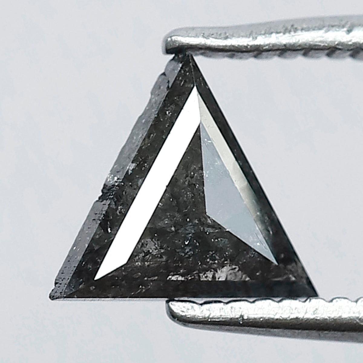 0.54 Carat Natural Salt and Pepper Diamond Lot | 6.20 mm Triangle Cut Gray Black Loose Diamond for Custom Jewelry Making