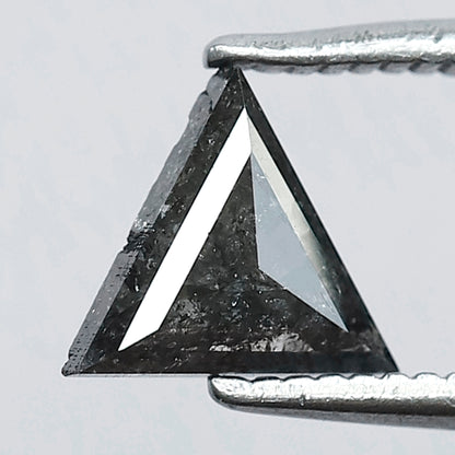 0.54 Carat Natural Salt and Pepper Diamond Lot | 6.20 mm Triangle Cut Gray Black Loose Diamond for Custom Jewelry Making