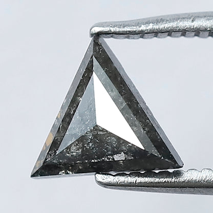 0.54 Carat Natural Salt and Pepper Diamond Lot | 6.20 mm Triangle Cut Gray Black Loose Diamond for Custom Jewelry Making