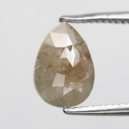 0.92 CT, 8.30 x 6.00 MM Pear Shape Rustic Loose Diamond, Natural Ethically Sourced Earth Mined Diamond