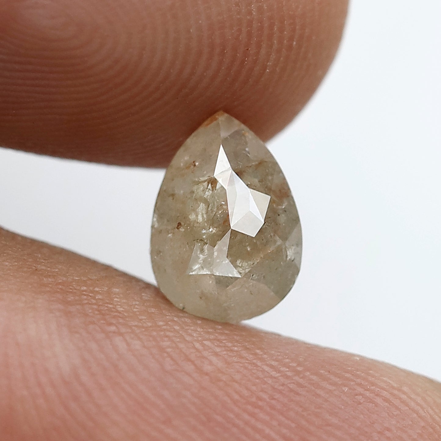0.92 CT, 8.30 x 6.00 MM Pear Shape Rustic Loose Diamond, Natural Ethically Sourced Earth Mined Diamond
