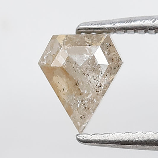 Natural Light Brown Pentagon Salt and Pepper Diamond 0.65 Ct, Loose Ethical Diamond for Pendant Making Stone