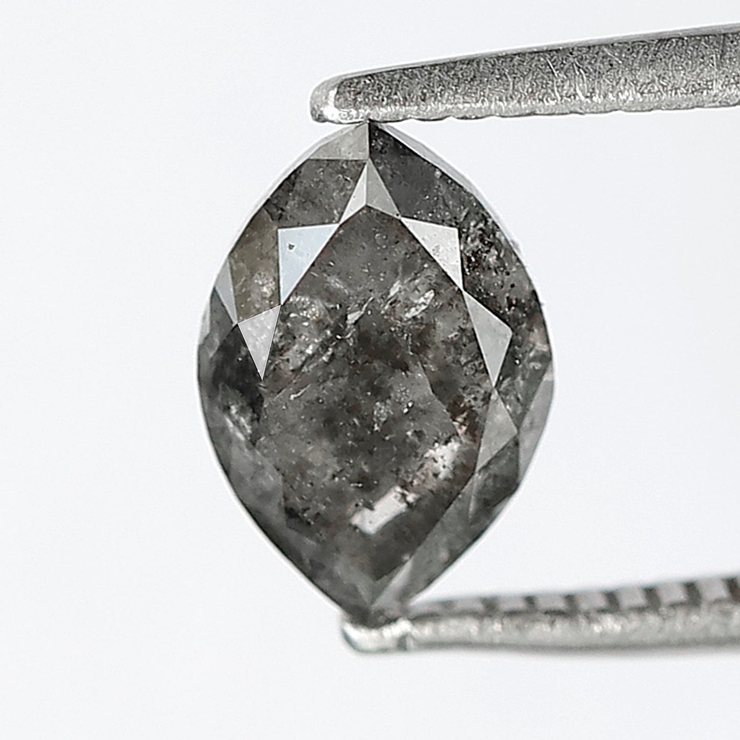 Natural 1.38 CT Marquise cut Loose Earth Mined Diamond, 8.20 mm Gray Black Salt and Pepper Diamond For Wedding Jewelry