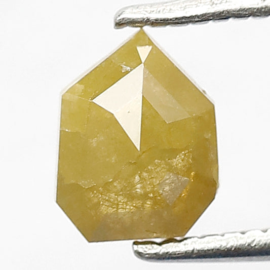 0.73 CT Loose Natural Fancy Misty Green Color Diamond Unique Geometric Shape 6.5 MM Conflict Free Rustic Salt and Pepper Diamond