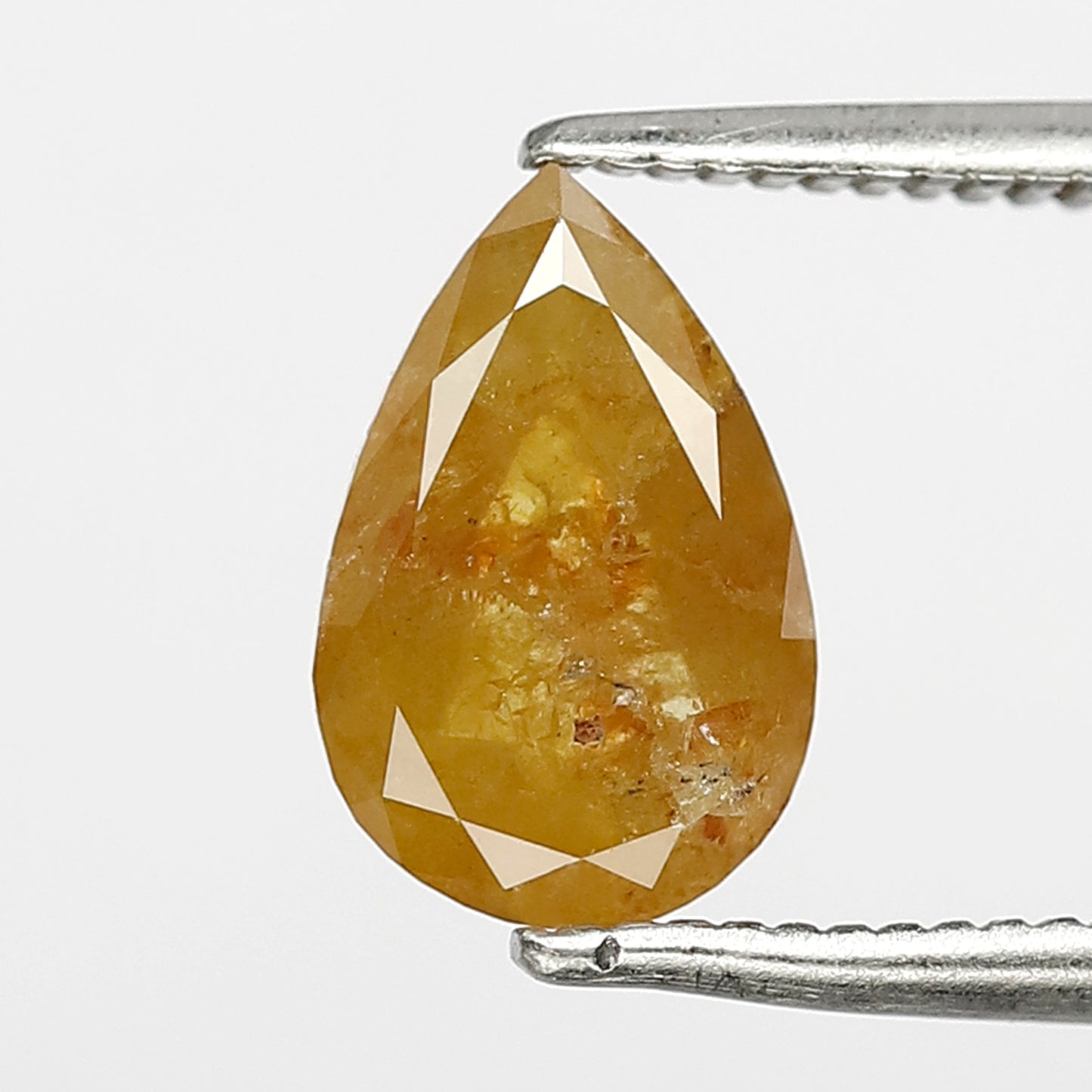 1.53 CT Pear Shape Loose Diamond, Natural Yellowish Red color Earth Mined Diamond For Wedding Ring