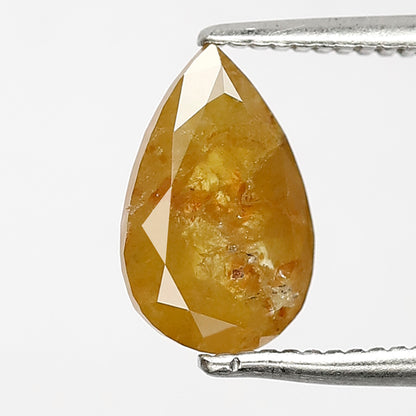 1.53 CT Pear Shape Loose Diamond, Natural Yellowish Red color Earth Mined Diamond For Wedding Ring