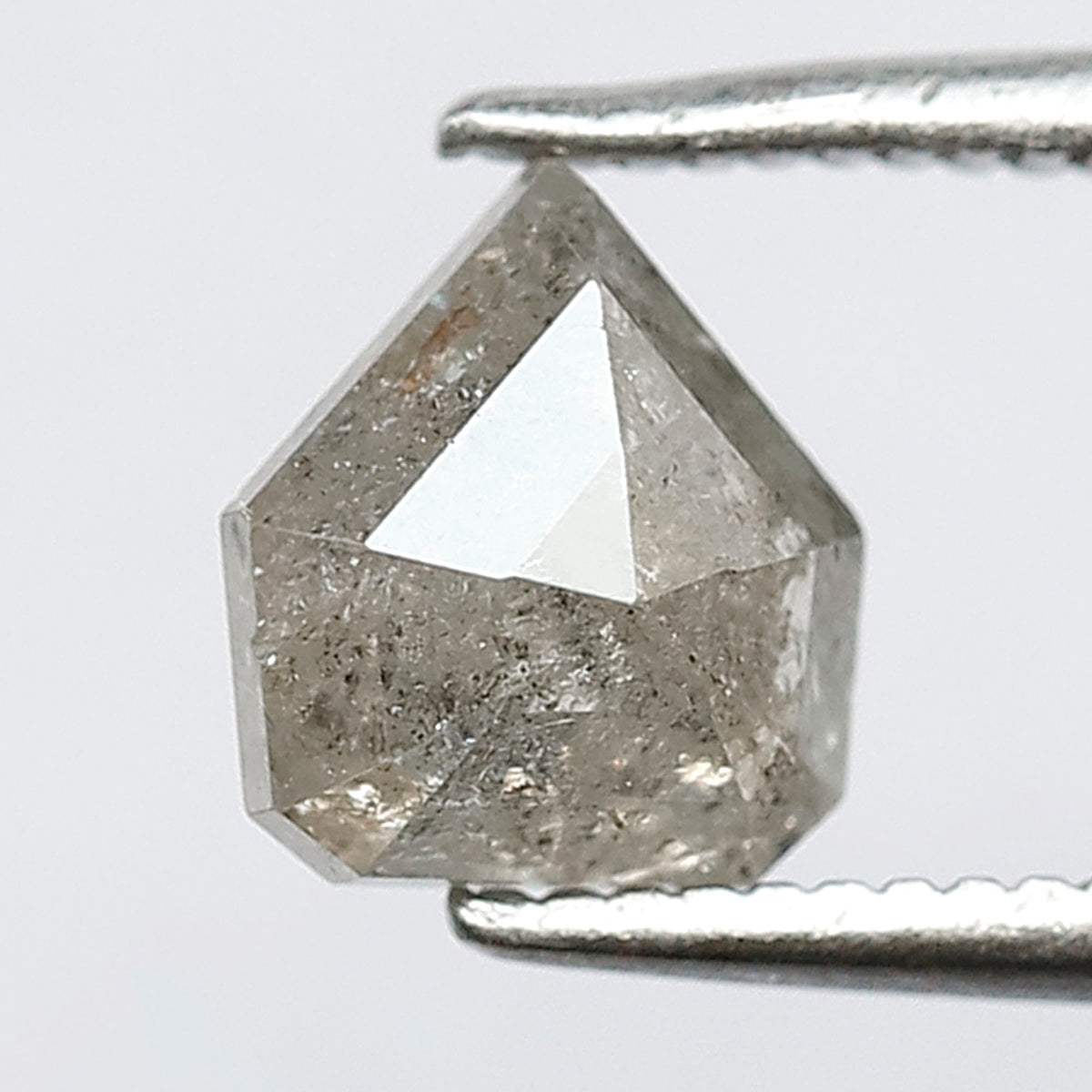 1.29 CT Grayish Shield Cut Loose Natural Salt and Pepper Diamond For Making Custom Ring and Jewelry