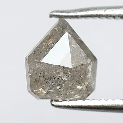 1.29 CT Grayish Shield Cut Loose Natural Salt and Pepper Diamond For Making Custom Ring and Jewelry