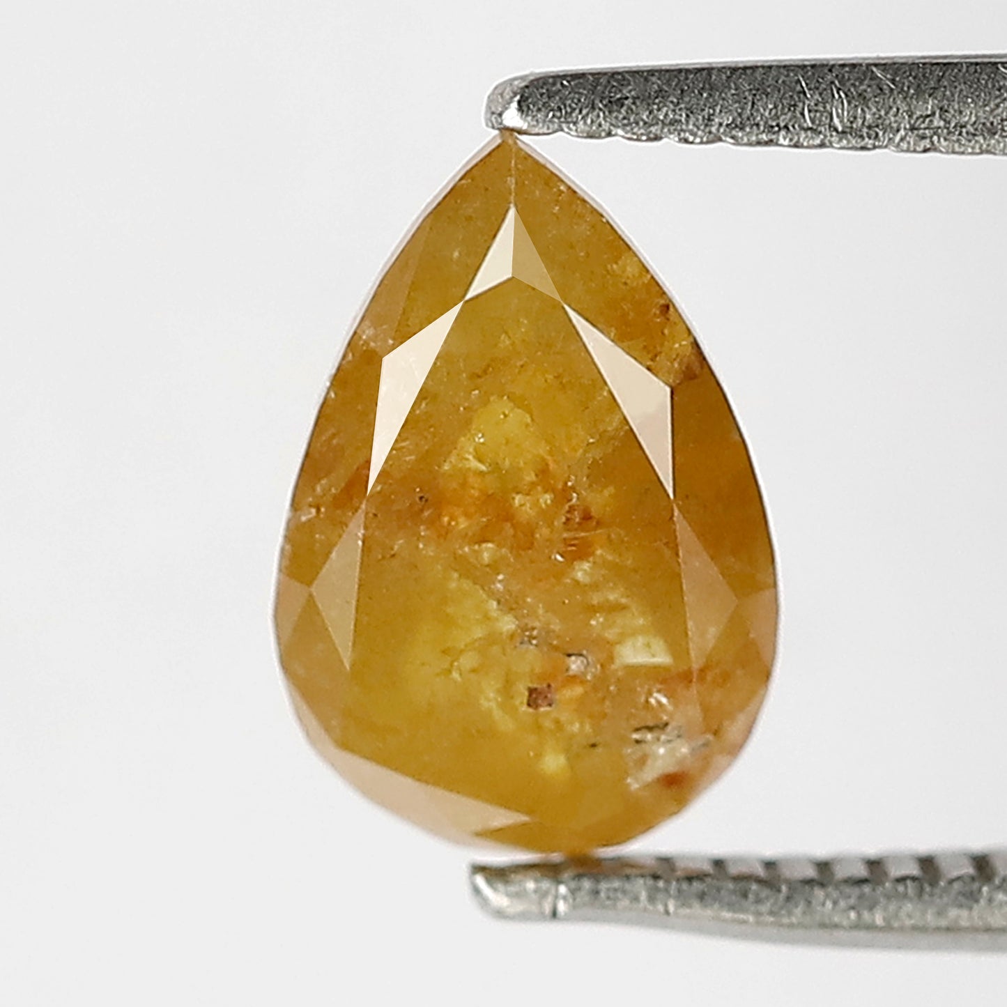 1.53 CT Pear Shape Loose Diamond, Natural Yellowish Red color Earth Mined Diamond For Wedding Ring