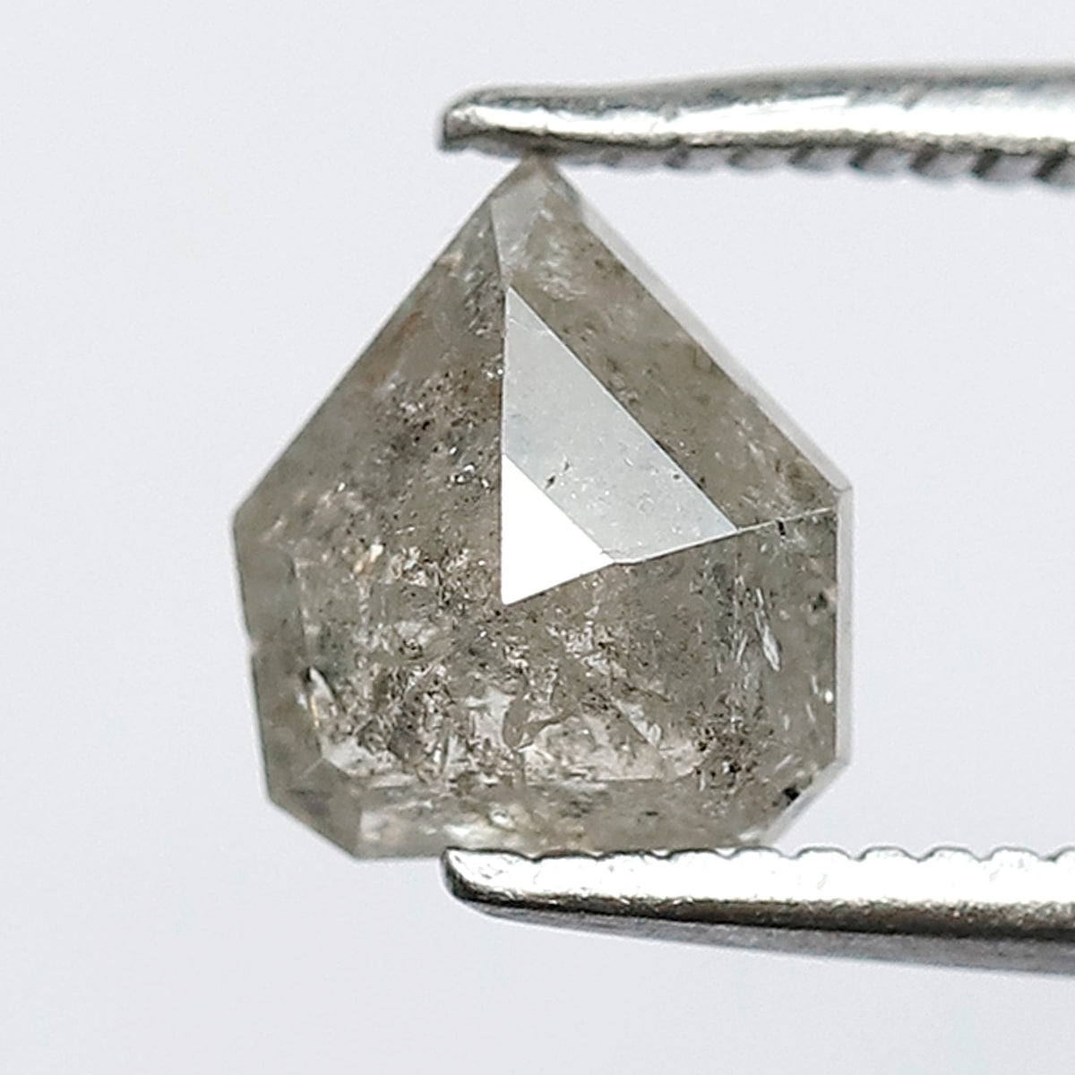 1.29 CT Grayish Shield Cut Loose Natural Salt and Pepper Diamond For Making Custom Ring and Jewelry