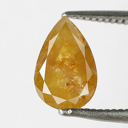1.53 CT Pear Shape Loose Diamond, Natural Yellowish Red color Earth Mined Diamond For Wedding Ring