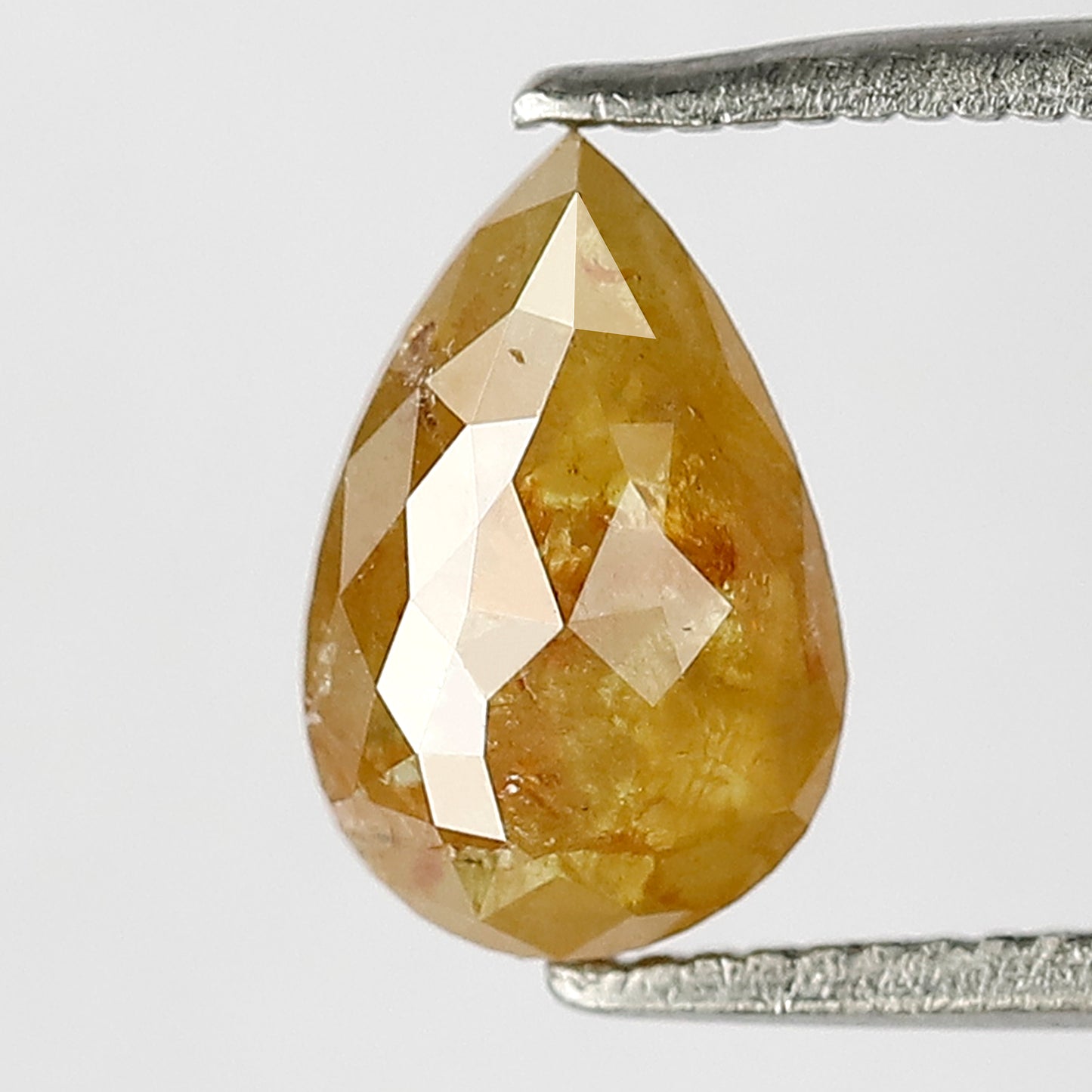 1.53 CT Pear Shape Loose Diamond, Natural Yellowish Red color Earth Mined Diamond For Wedding Ring