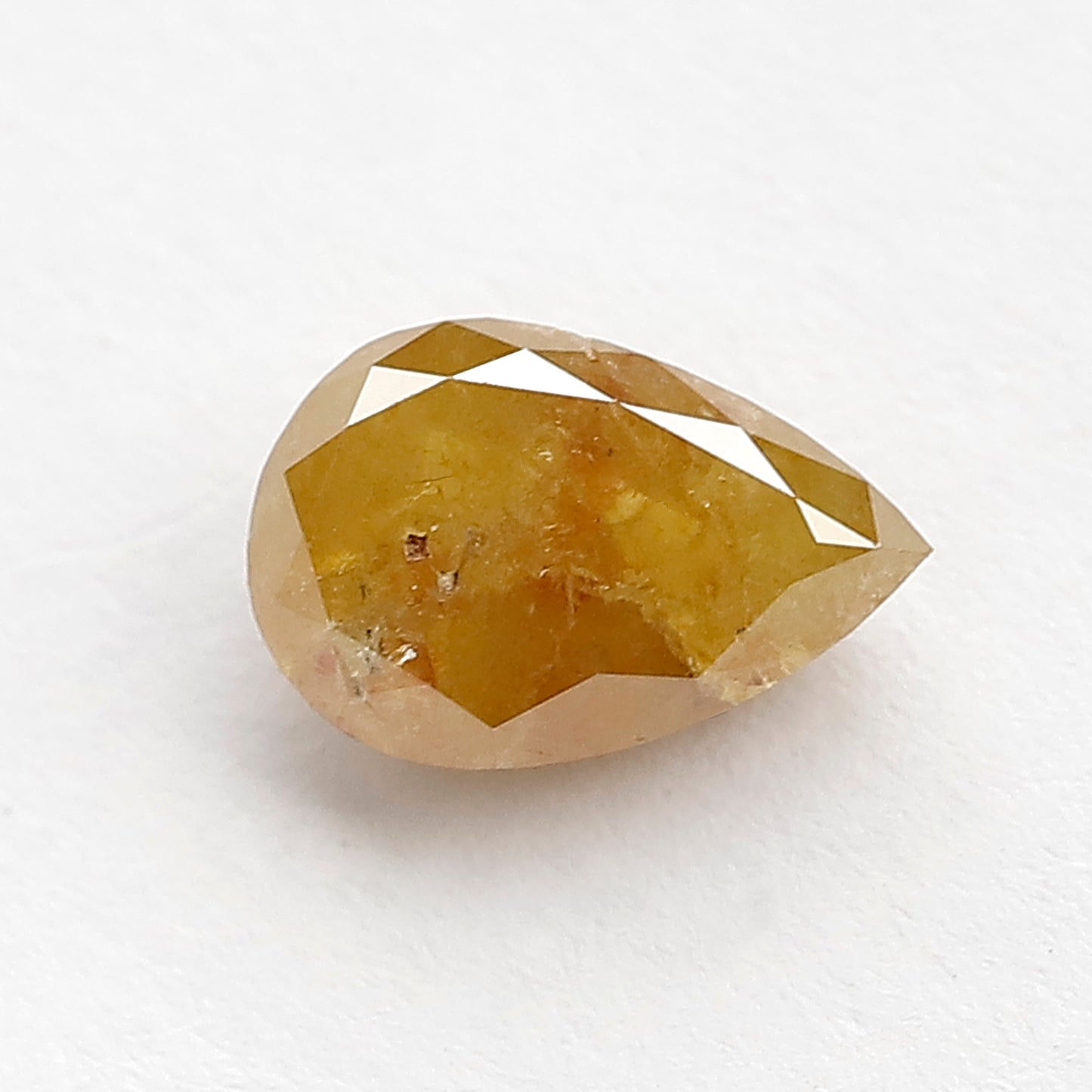 1.53 CT Pear Shape Loose Diamond, Natural Yellowish Red color Earth Mined Diamond For Wedding Ring