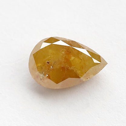 1.53 CT Pear Shape Loose Diamond, Natural Yellowish Red color Earth Mined Diamond For Wedding Ring