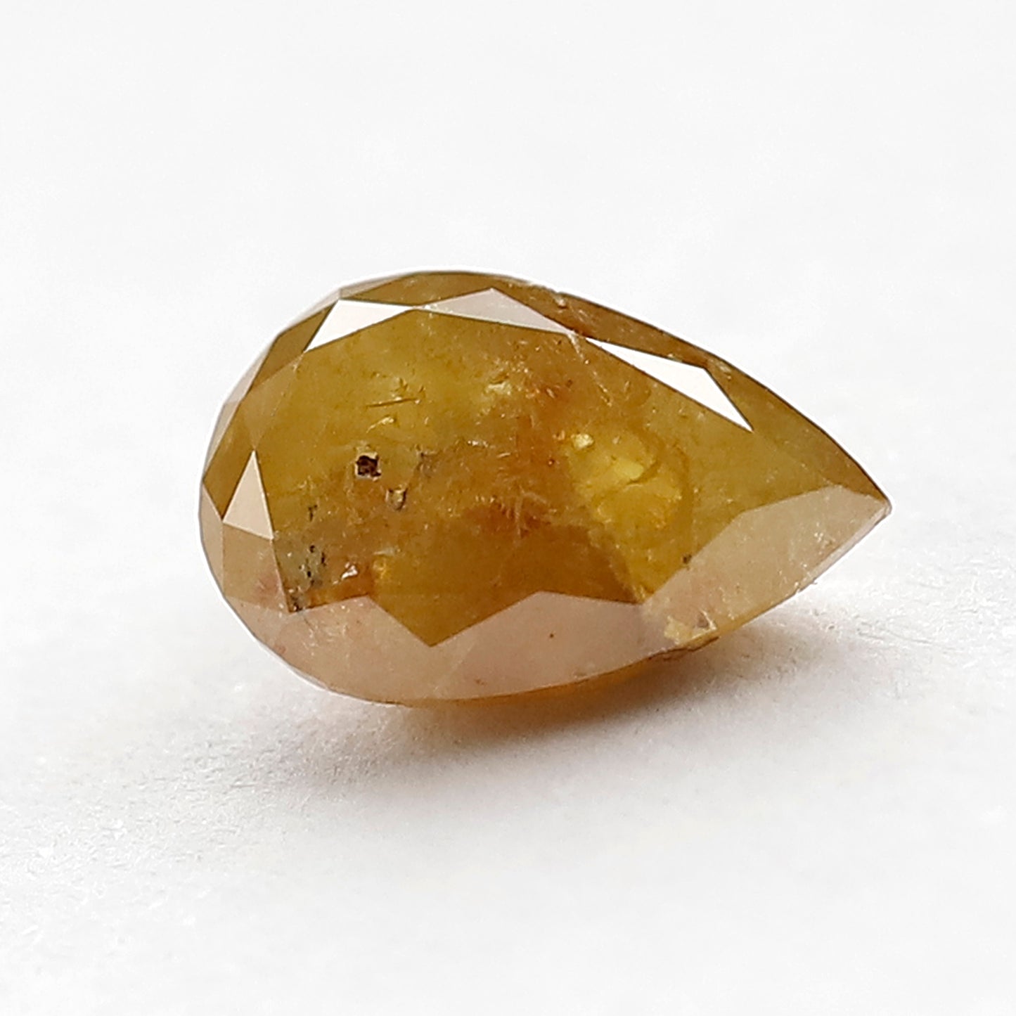 1.53 CT Pear Shape Loose Diamond, Natural Yellowish Red color Earth Mined Diamond For Wedding Ring