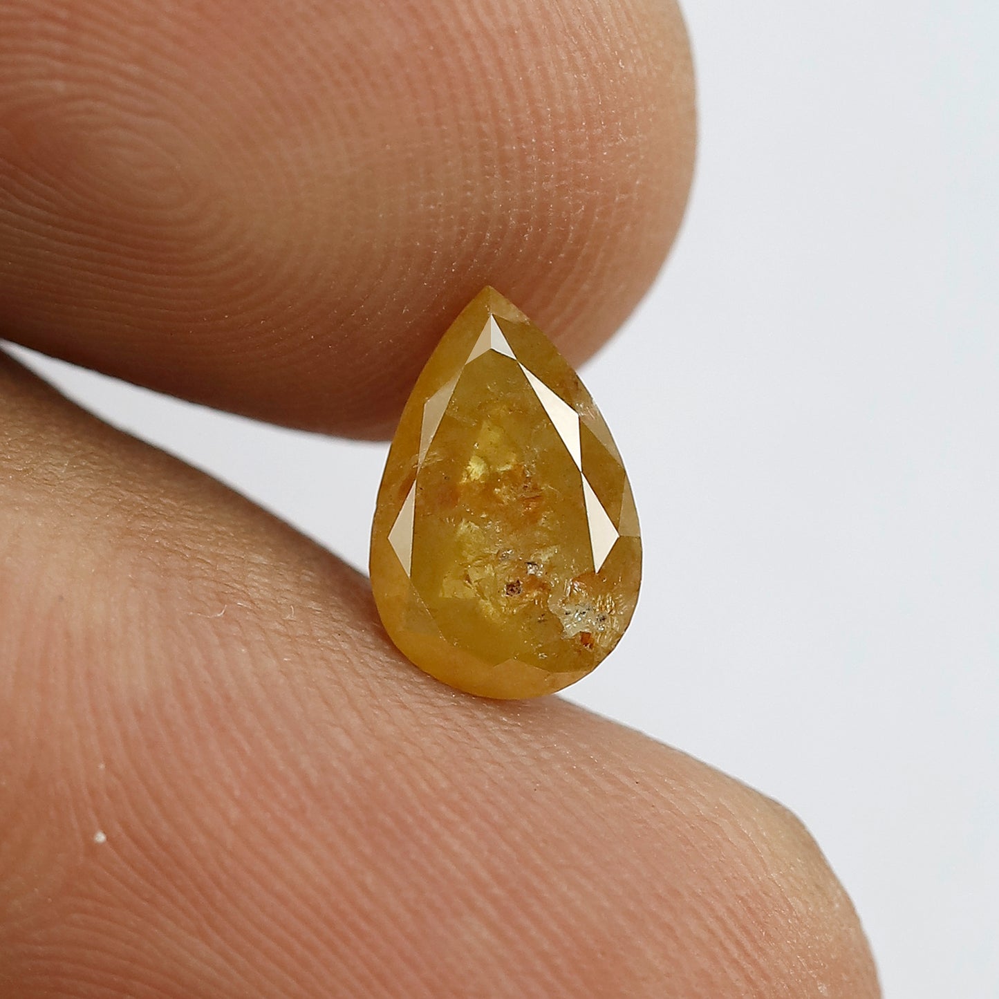1.53 CT Pear Shape Loose Diamond, Natural Yellowish Red color Earth Mined Diamond For Wedding Ring