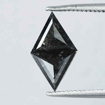 Natural Salt and Pepper Triangle Diamonds Pair 0.97 CT | Gray Black Loose Conflict Free Diamonds for Earrings Making