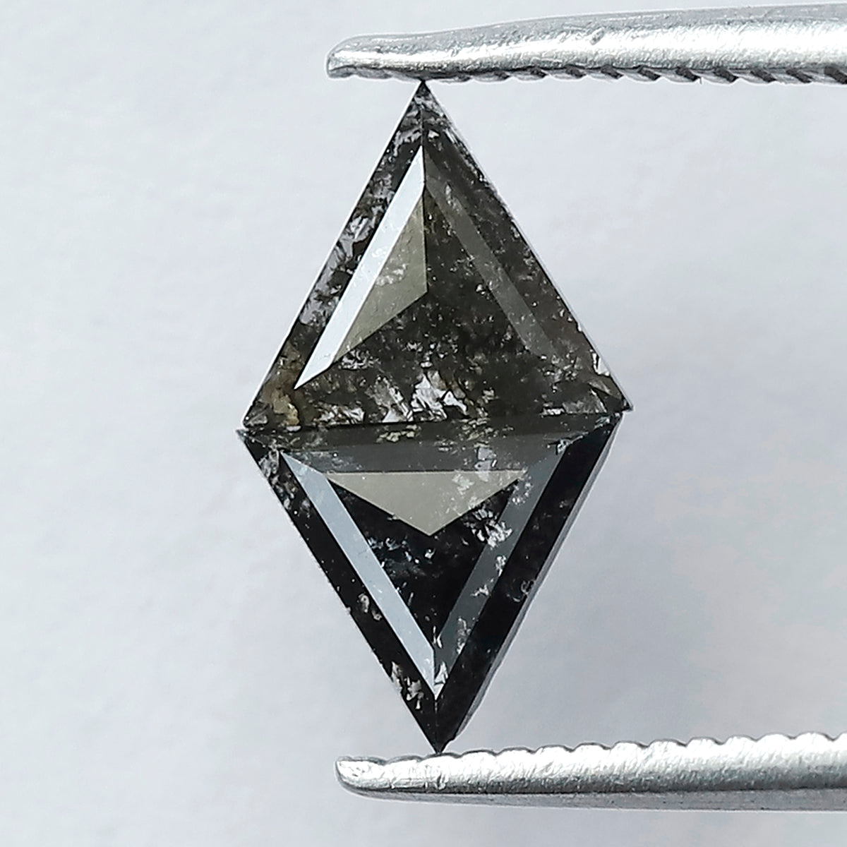0.69 Carat Matching Triangle Cut Diamonds | Natural Gray Black Salt and Pepper Loose Stones | Ethical Stud Earring Pair