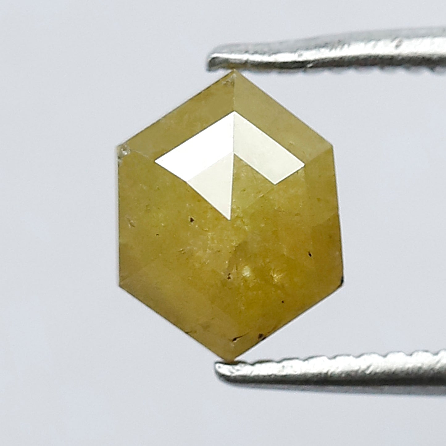 Natural 1.11 CT Hexagon Conflict Free Diamond, Loose Yellowish Rustic Ethically Sourced Diamond