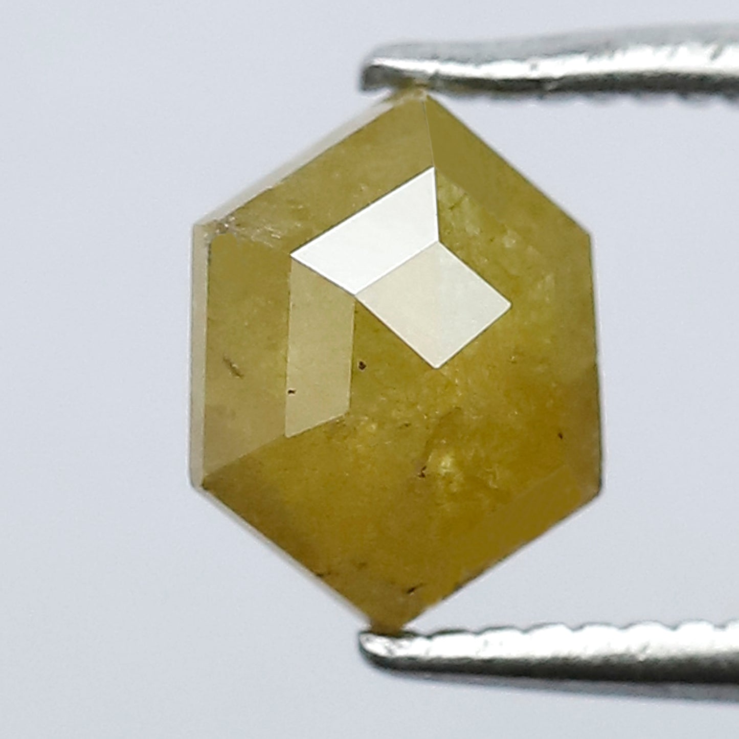 Natural 1.11 CT Hexagon Conflict Free Diamond, Loose Yellowish Rustic Ethically Sourced Diamond