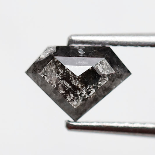 0.81 Ct Natural Pentagon Diamond, Blackish Gray Salt and Pepper Loose Diamond, Earth Mined Ethical Ring Stone