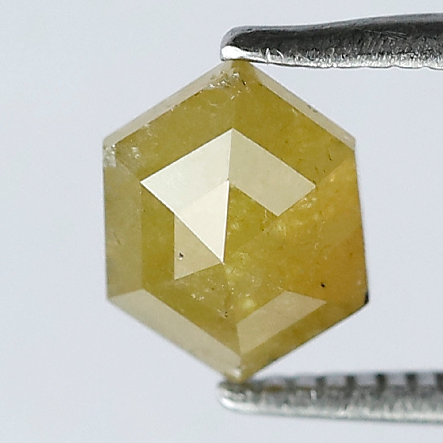 Natural 1.11 CT Hexagon Conflict Free Diamond, Loose Yellowish Rustic Ethically Sourced Diamond