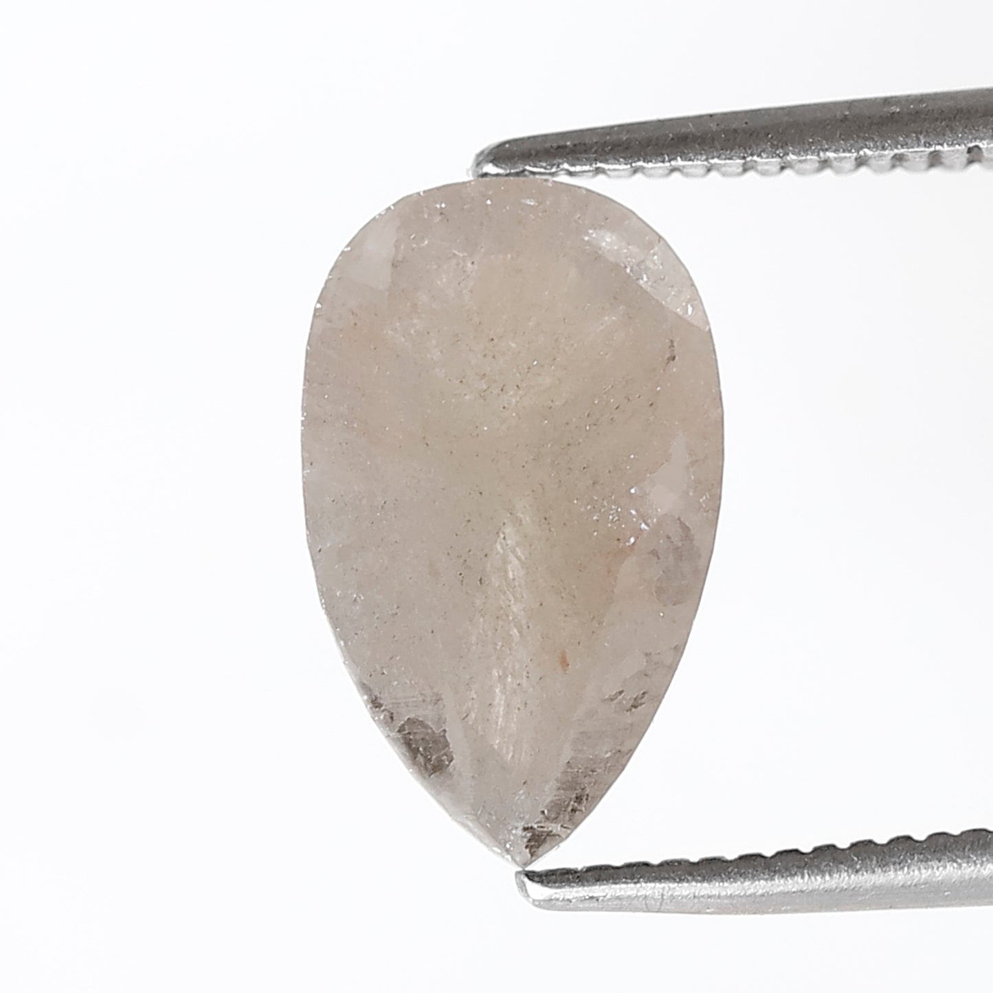 1.93 CT Elongated Grayish Pear Loose Diamond, 11.80 mm Natural Ethical Salt and Pepper Diamond For Wedding Ring and Jewelry
