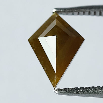 0.91 CT Kite Rustic Diamond 9 MM Natural Greenish Loose Diamond For Wedding Band & Ring