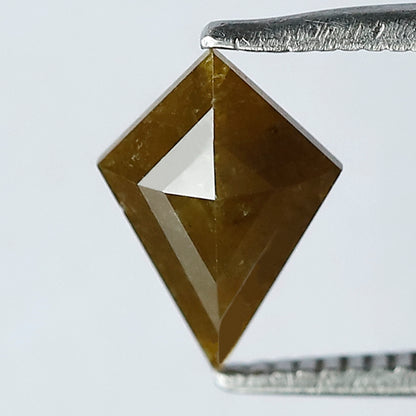 0.91 CT Kite Rustic Diamond 9 MM Natural Greenish Loose Diamond For Wedding Band & Ring