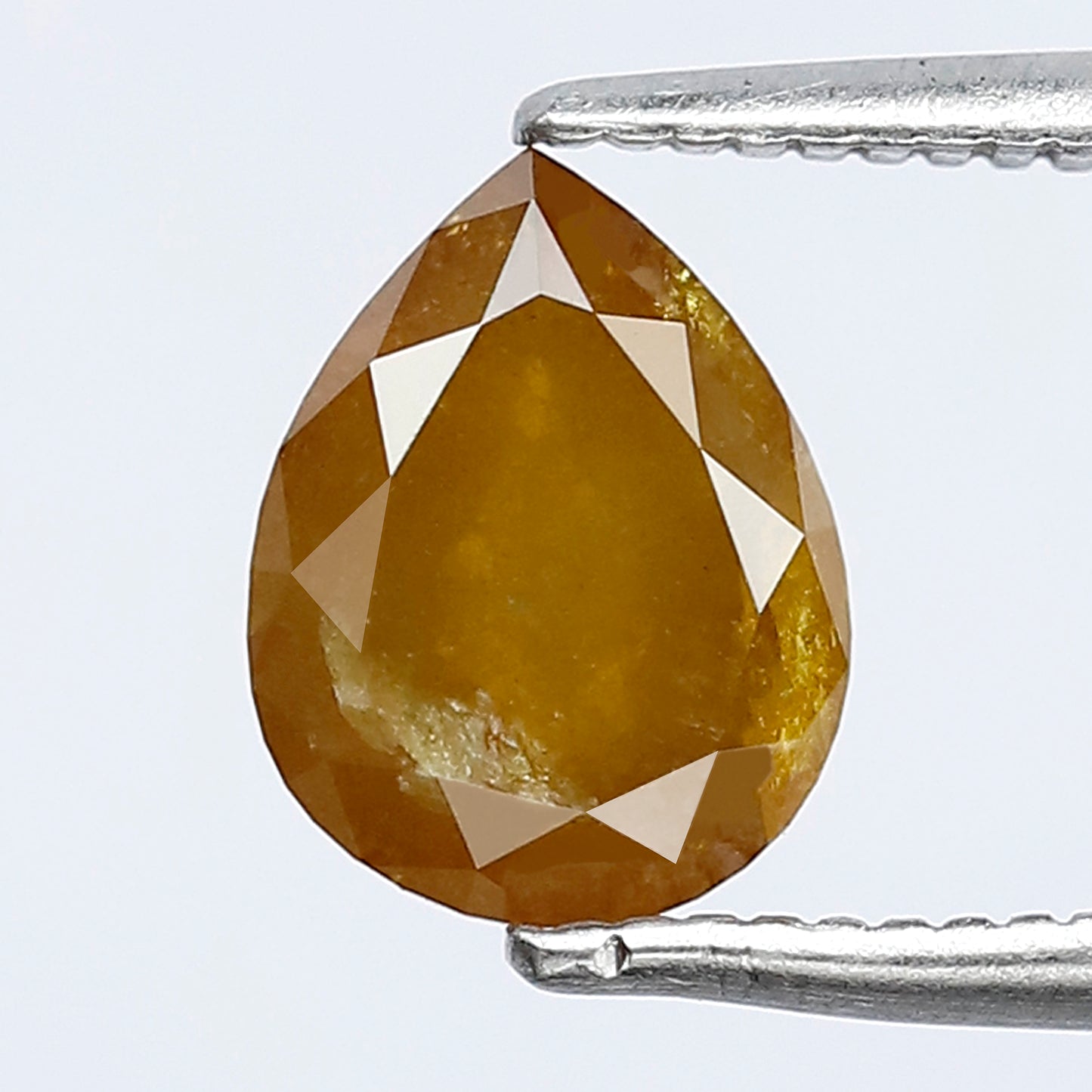 1.36 CT Yellowish Pear Loose Diamond, Natural Conflict Free Earth Mined Diamond For Bridal Jewelry