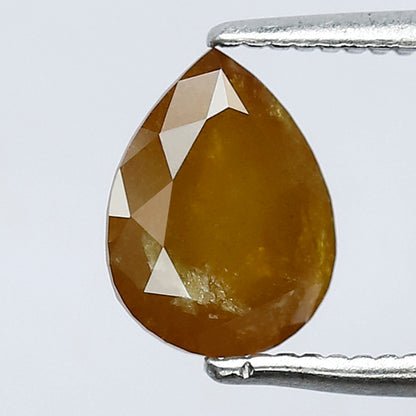 1.36 CT Yellowish Pear Loose Diamond, Natural Conflict Free Earth Mined Diamond For Bridal Jewelry