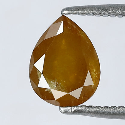 1.36 CT Yellowish Pear Loose Diamond, Natural Conflict Free Earth Mined Diamond For Bridal Jewelry